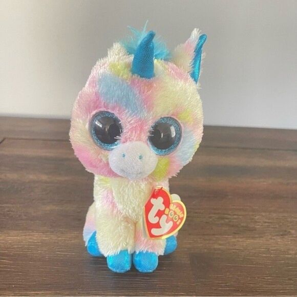 Ty Beanie Boo Rainbow Blitz the Unicorn Plush 6” NWT - Picture 1 of 6